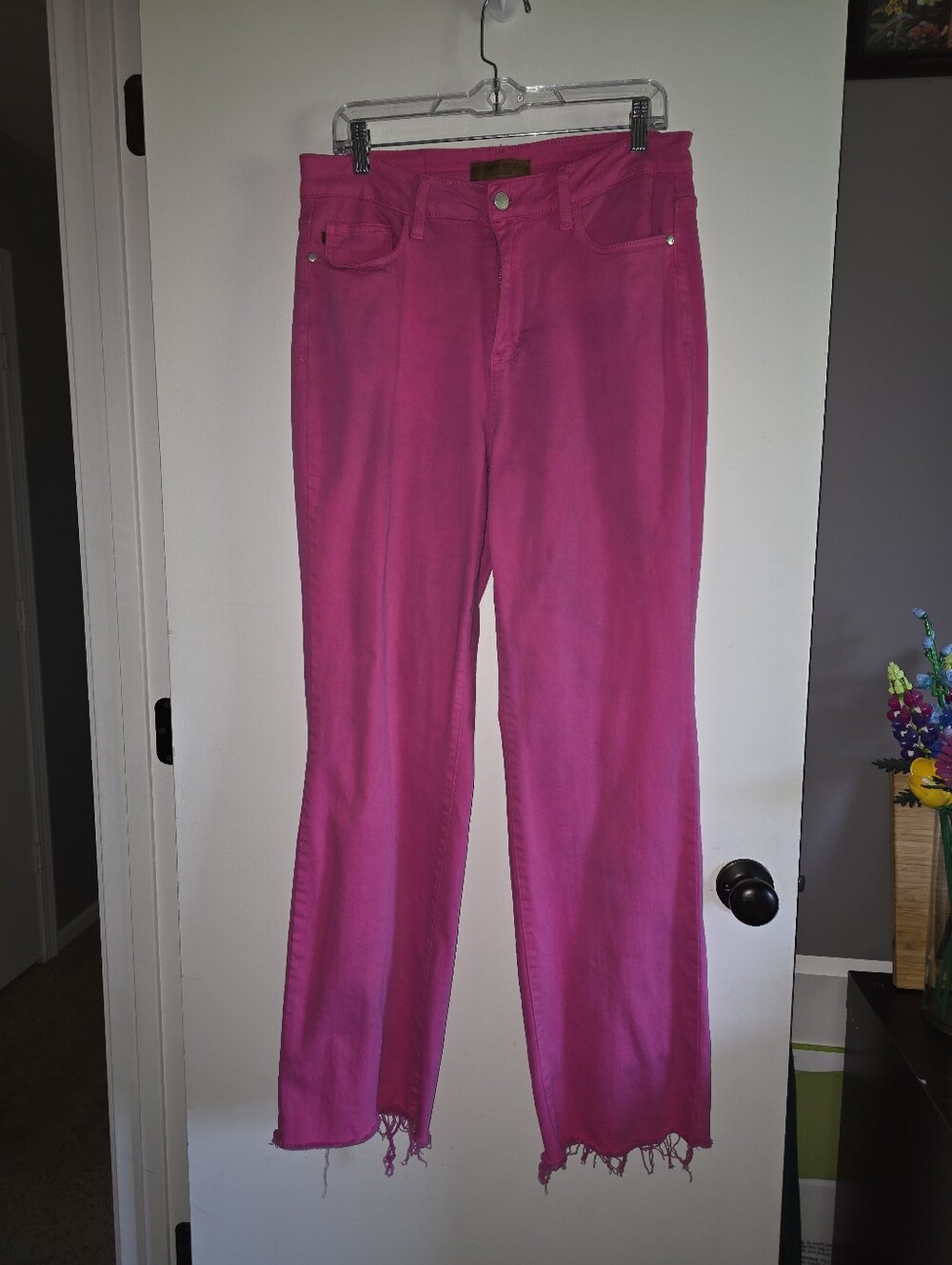 Judy Blue Hot Pink Straight Leg Jeans Size 14w